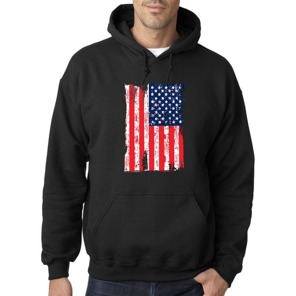 United States Unisex Hoodie Sweatshirt Distressed Black USA Flag United States Unisex Hoodie Sweatshirt Distressed Black USA Flag